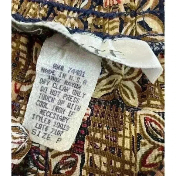 Petite Sophisticate Skirt Set Women’s Sm Brown Red Floral 2-Pc Vtg Fall Fashion - Picture 16 of 16